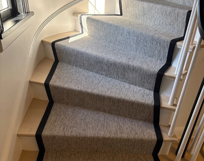black trimmed carpet runner